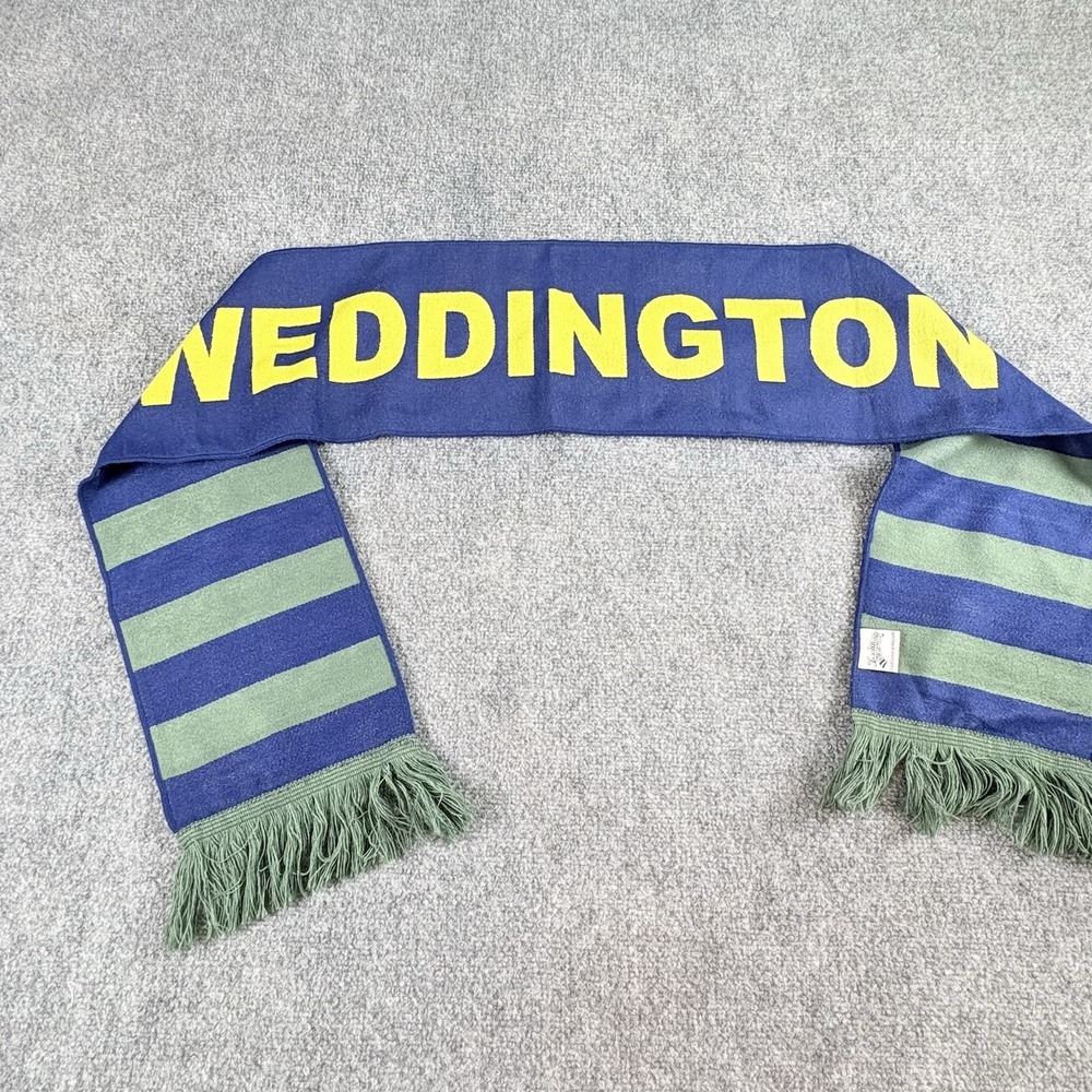 Weddington Est 2007 Scarf Blue Yellow Green Fringe Soccer Fan Acrylic Collegiate